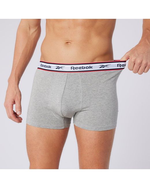 Reebok White 3 Pack Boxer Shorts Barlow for men