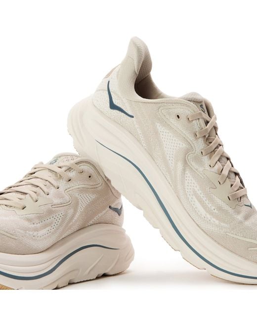 Hoka One One White Clifton 10 Running Trainers for men