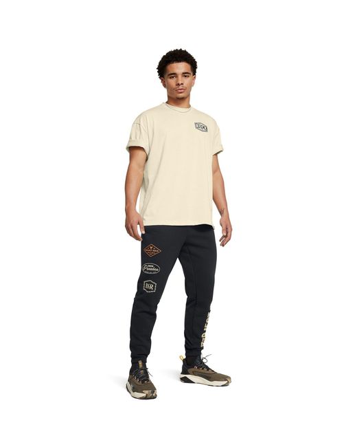 Under Armour Blue Closed Hem Fleece Joggers for men