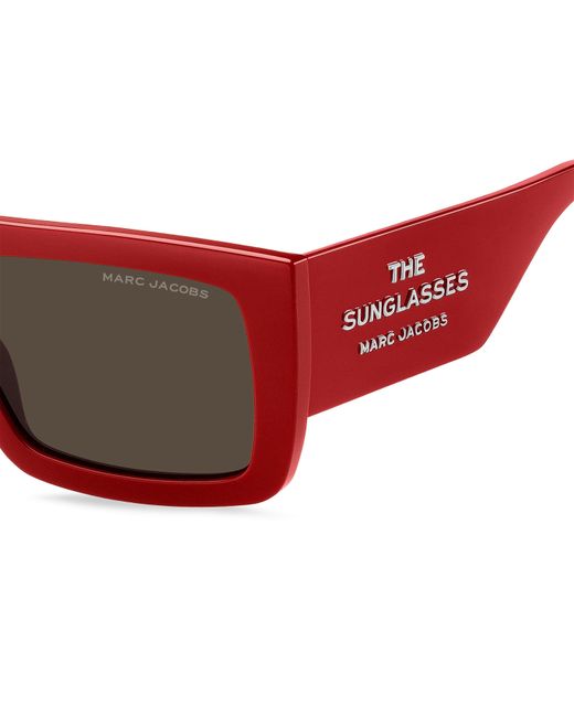 Marc Jacobs Red Rec Flat Top Sunglasses