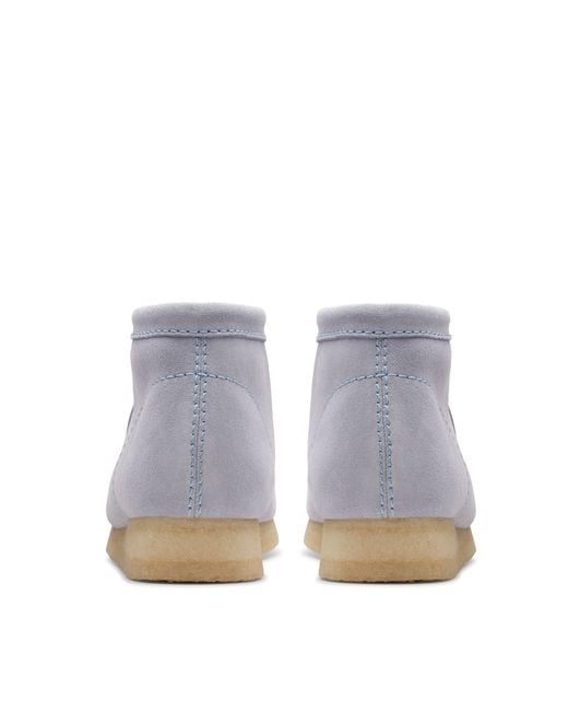 Clarks Gray Wallabee Suede Flat Ankle Boot for men