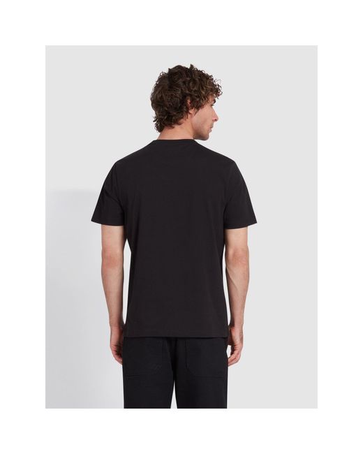 Farah Black Regular Fit T-Shirt for men