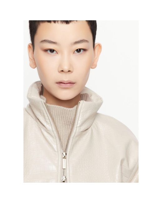 ARMANI EXCHANGE White Bomber Jacket