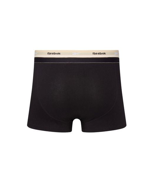Reebok Black 3 Pack Trunks Farr for men