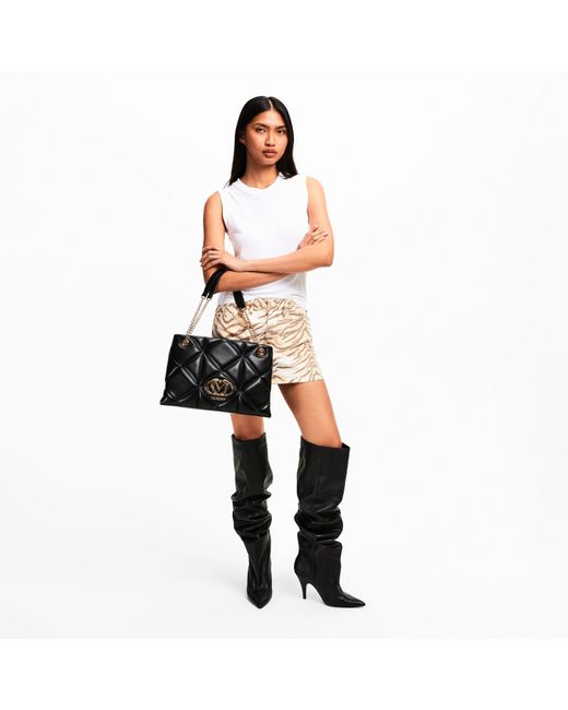 Love Moschino Black Lm Quilt Tote Ld61