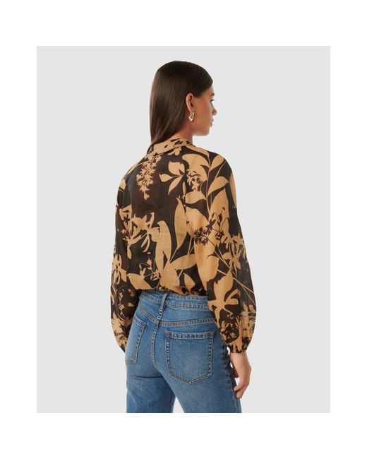 Forever New Brown Estelle Raglan Blouse