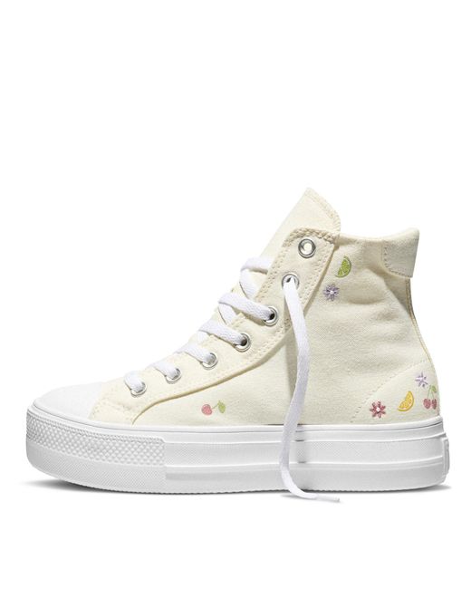 Converse White Day One Pit Canvas High-Top Trainers