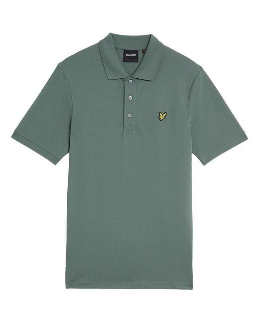 Lyle & Scott Green Basic Short Sleeve Polo Shirt for men