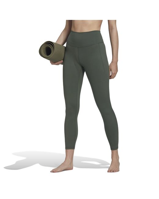 Adidas Green Yoga Studio 7/8 Leggings