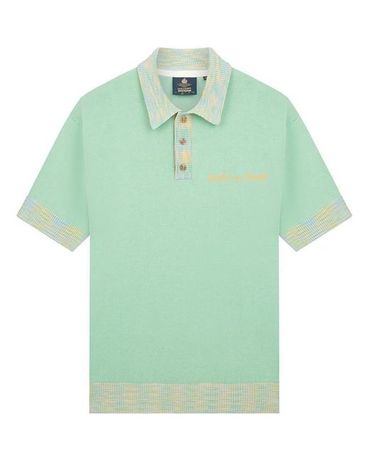 Lyle & Scott Green Lyle Knitted Polo Sn99 for men