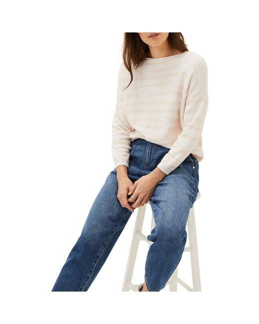 Phase Eight White Cida Zebra Jaquard Knit