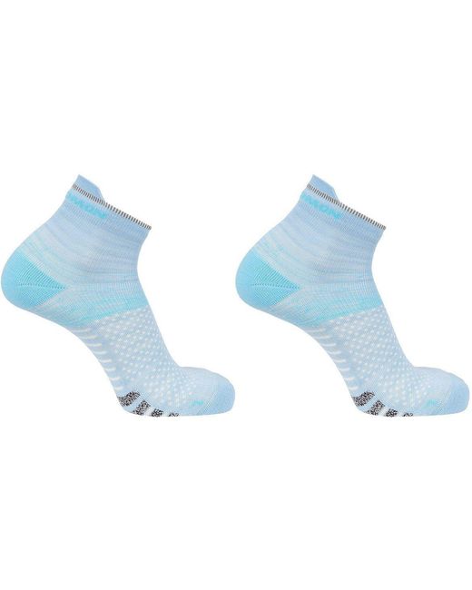 Salomon Blue Predict Quarter 2 Pack Running Socks
