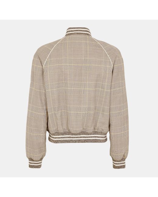 McQueen Natural Structured Bomber Jacket for men