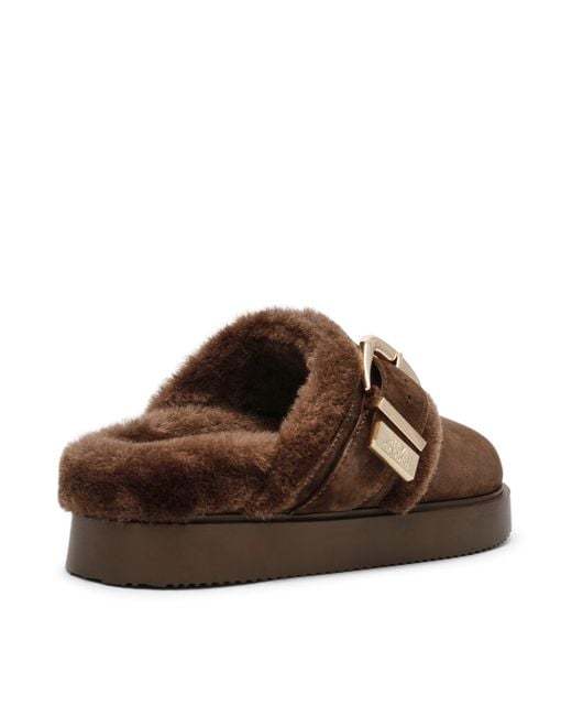 Steve Madden Brown Madden Cozy Up Mule
