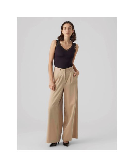 Vero Moda Black Rosa Sl Cami Top