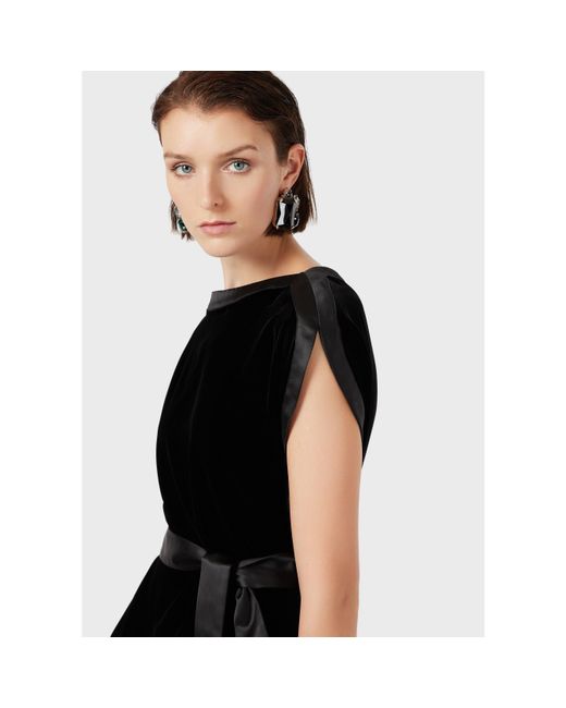 Emporio Armani Black Mini Belted Dress