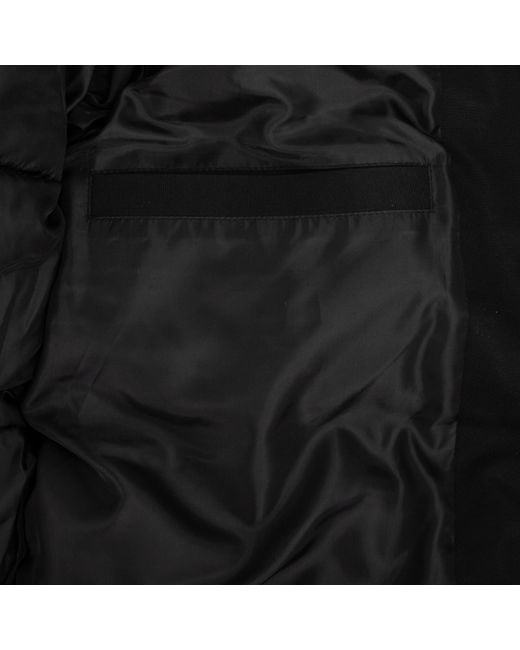Pretty Green Black Pretty's Hooded Long Sleeve Short Puffer Jacket for men