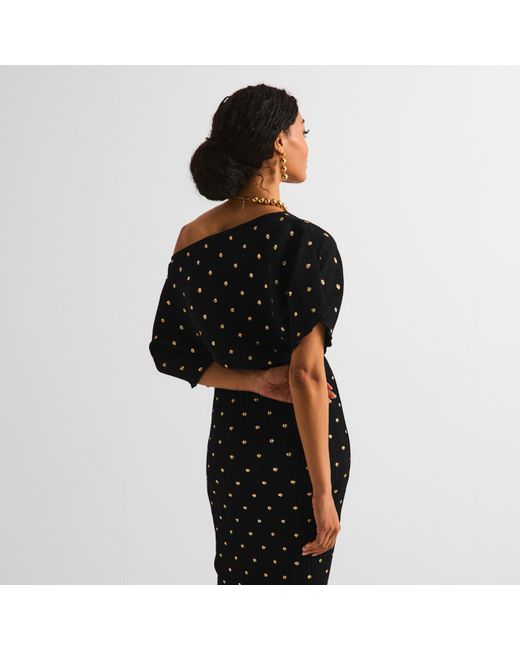 Never Fully Dressed Black Tilly Plisse Maxi Dress