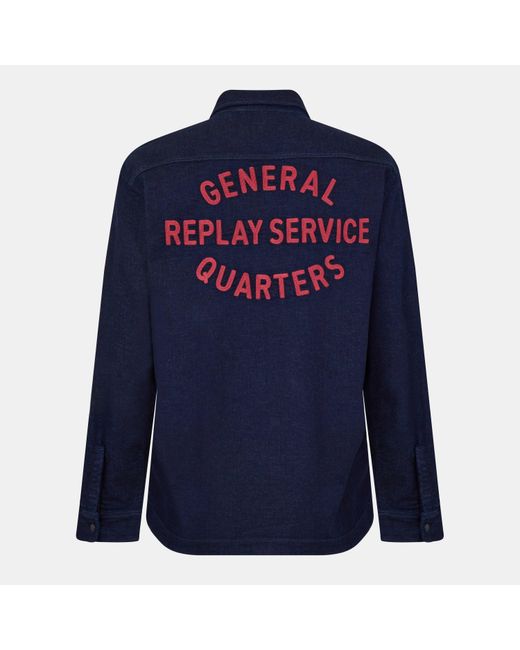 Replay Blue Service Overshirt for men
