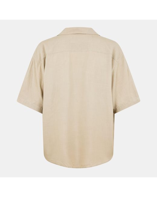 AMI Natural Short Sleeve Plain Shirt for men