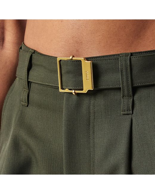 AMI Green Wide Leg Trousers