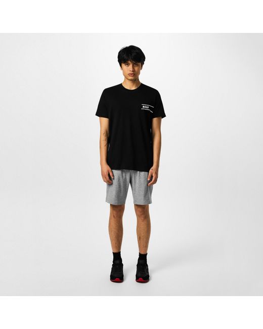 Boss Gray Bodywear Drawstring Shorts With Logo Detail (Mix & Match) for men