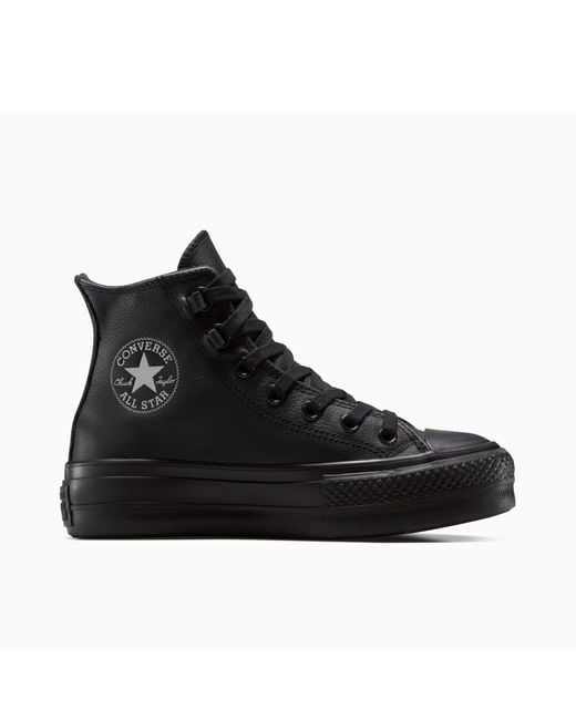Converse Black Chuck Taylor All Star Lif High-Top Trainers