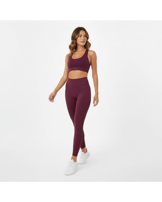 Usa Pro Purple Up Seamless Crop Sports Bra