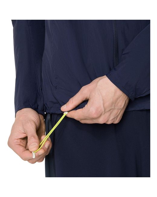 Asics Blue Road Packable Jacket Running for men