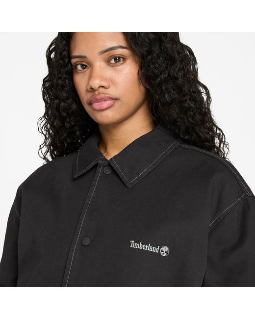 Timberland Black Coach Canvas Overshirt for men