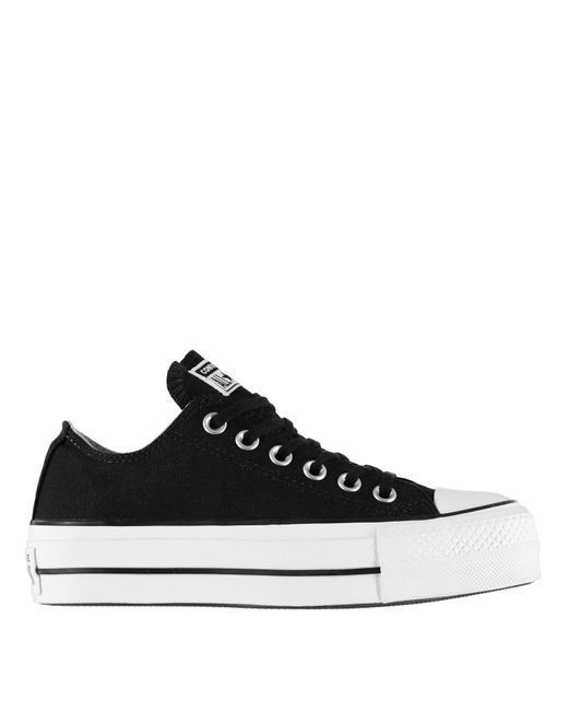 Converse Black Ladies Chuck Taylor Canvas Platform Shoes