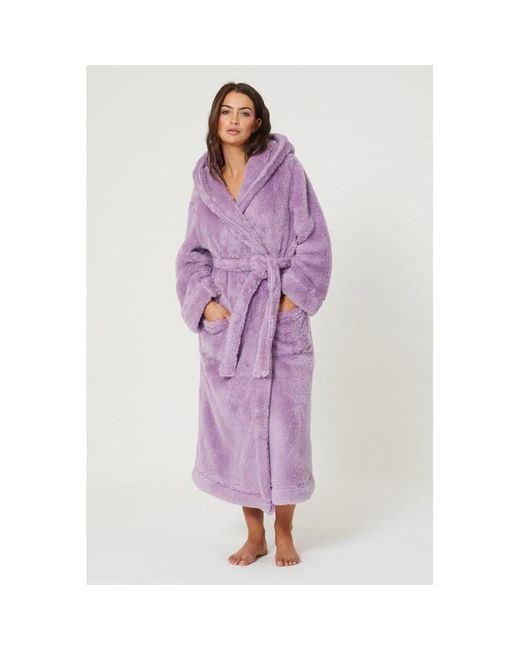 Be You Purple Luxury Hooded Fleece Robe