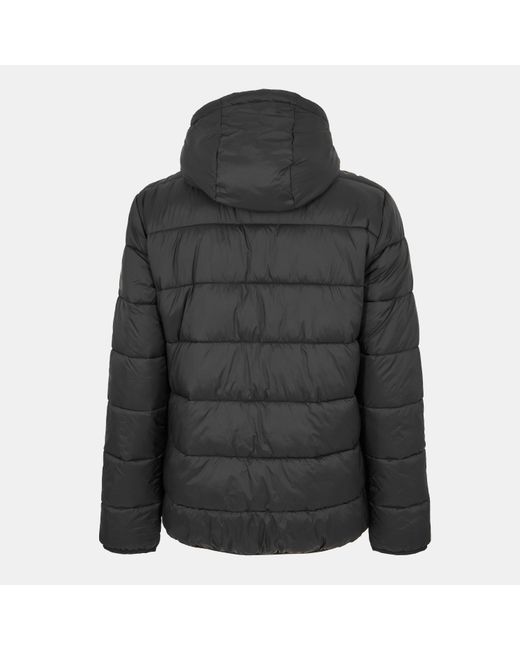 Barbour Black Bobber Quilted Fixed Hood Short Puffer Jacket for men
