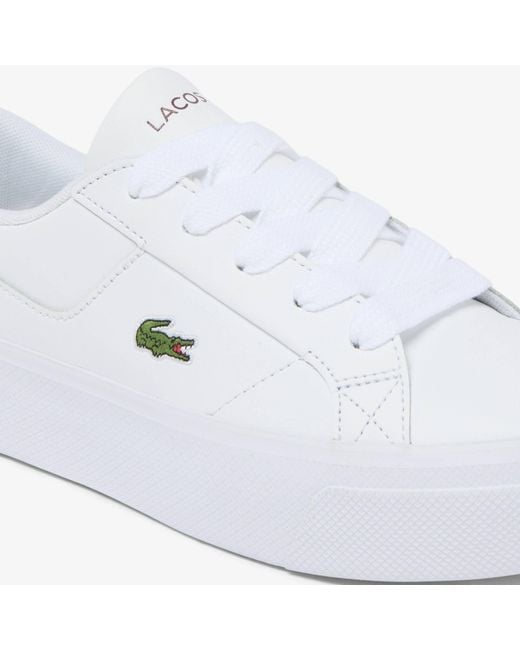 Lacoste White Ziane Platform Trainers