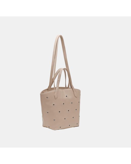 Firetrap Natural Eyelet Faux Leather Magnetic Tote Bag