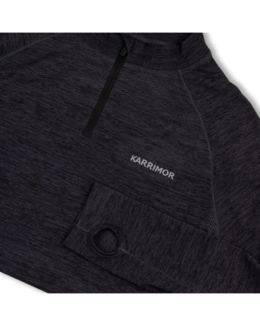 Karrimor Black Xlite Seamless Running Ladies 1/4 Zip
