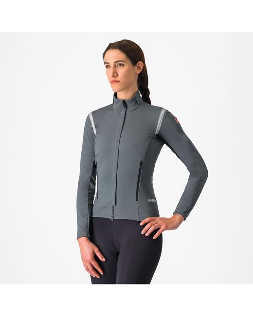 Castelli Blue Perfetto Water-Resistant Windproof Performance Cycling Jacket