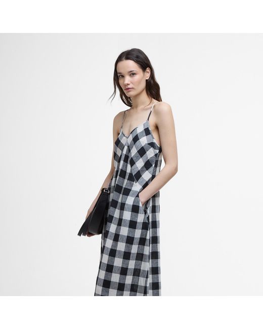 Barbour Blue Maya Midi Dress