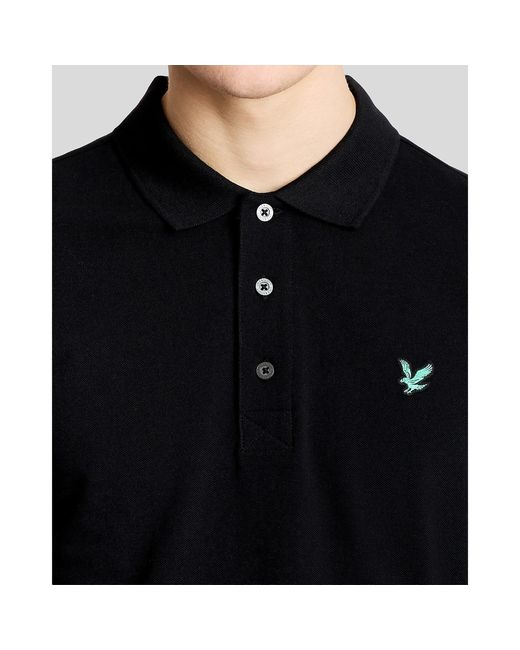 Lyle & Scott Black Lyle & Scott Golf Eagle Polo Shirt for men