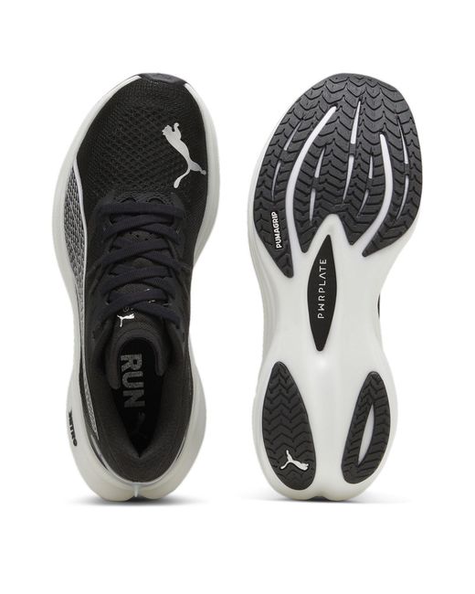 PUMA Black Deviate Nitro 3 Fade Road Running Shoes