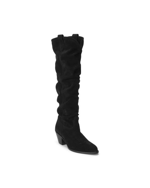 Polo Ralph Lauren Black Slouch Knee High Boots