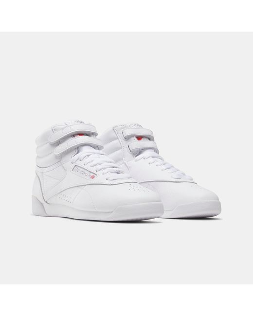 Reebok White Freestyle Hi High-Top Trainers