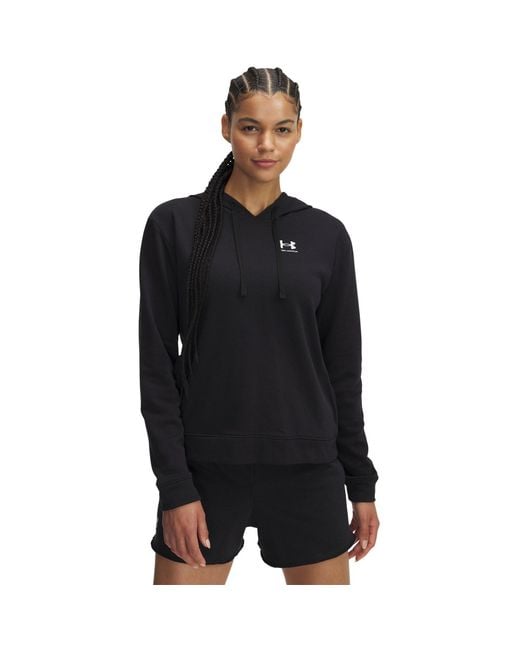 Under Armour Black Rival Terry Over The Head Hoodie