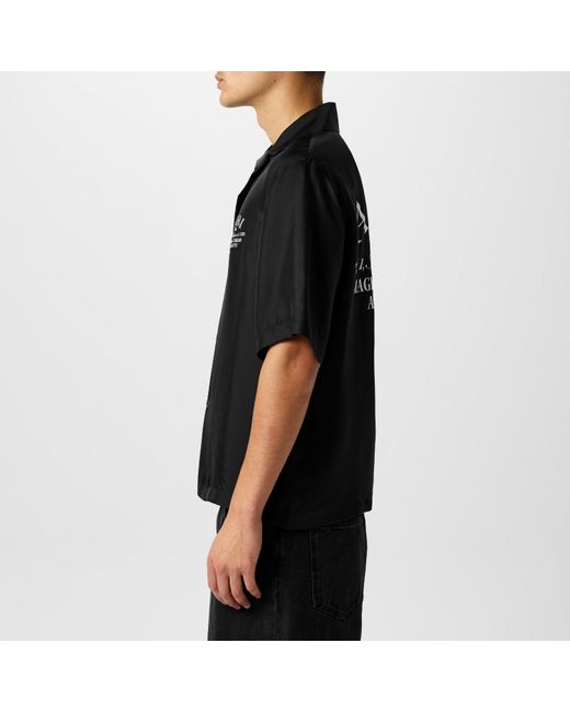 Amiri Black Silk Art District Shirt for men