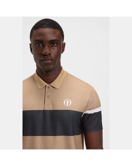 Boss Natural The Open 25 Paddy Grid Pattern Polo Shirt for men