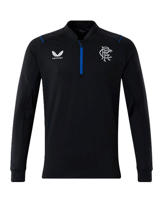 Castore Blue 1/4 Zip Fleece for men