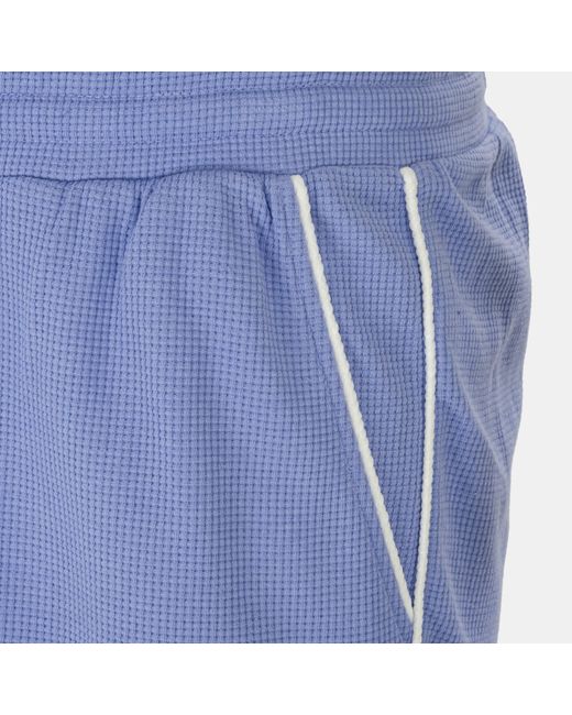 Fabric Blue Waffle Shorts for men
