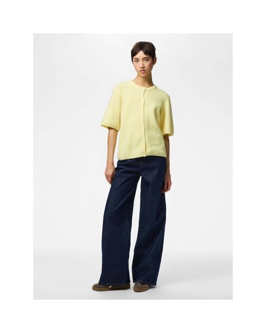 Pieces Yellow Ss O-Neck Knt Ld63