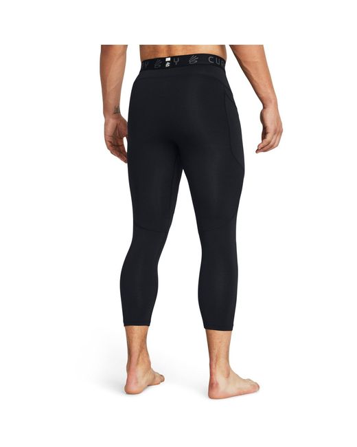 Under Armour Blue Ua Curry Brand 3/4 Lgs Baselayer Legging for men