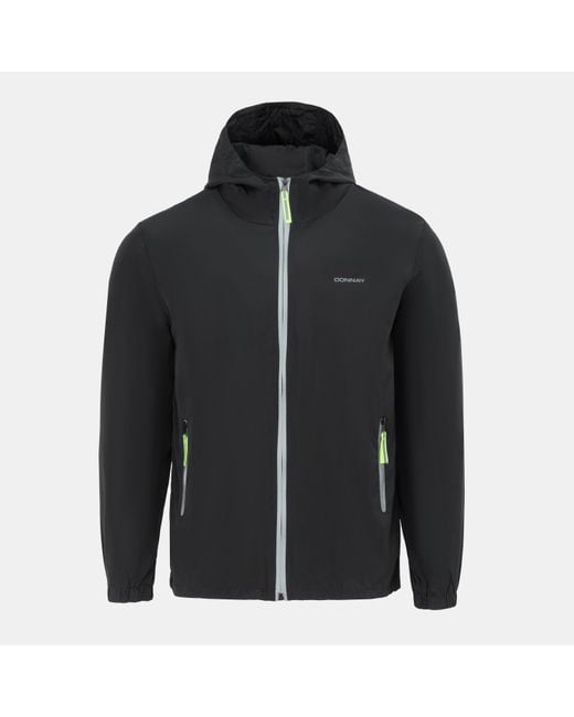 Donnay Black Lightweight Waterproof Windbreaker for men